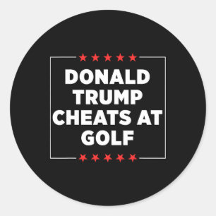 Sticker Rond Donald Trump Trie Au Golf