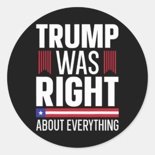Sticker Rond Donald Trump Trump A Raison De Tout