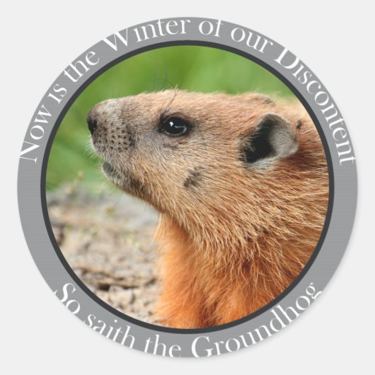Sticker Rond Donc dit le marmotte (Devant)
