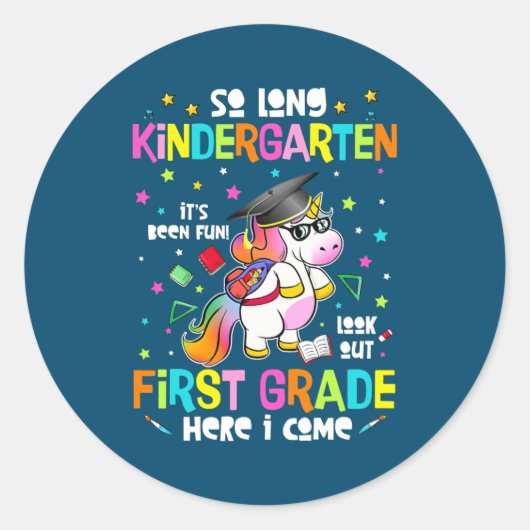 Sticker Rond Donc, la maternelle de 1ère année, je viens (Devant)