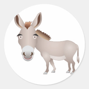 Sticker Rond Donkey