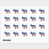 Sticker Rond Donkey démocrate (Feuille)