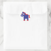 Sticker Rond Donkey démocrate (Sac)