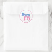 Sticker Rond Donkey démocrate Pastel (Sac)