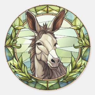 Sticker Rond Donkey en verre doux