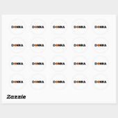 Sticker Rond Donna Basketball (Feuille)