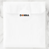 Sticker Rond Donna Basketball (Sac)