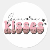 Sticker Rond Donne-moi des baisers (Devant)