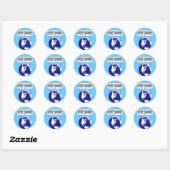 Sticker Rond Donne-moi ton argent (Feuille)