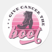 Sticker Rond Donner au cancer la conscience du cancer du sein d (Devant)