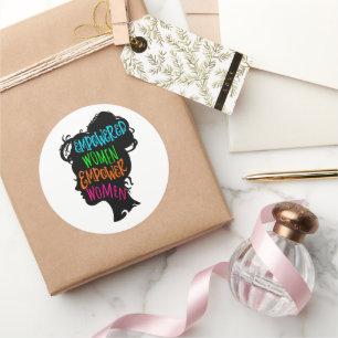 Sticker Rond Donner aux femmes les moyens d'agir