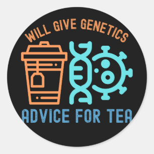 Sticker Rond Donner des conseils en génétique pour le Sushi
