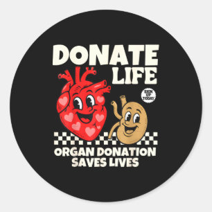 Sticker Rond Donner la vie don d'organe don de sang sauve