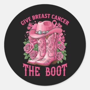 Sticker Rond Donner le cancer du sein Le Ribbo de sensibilisati