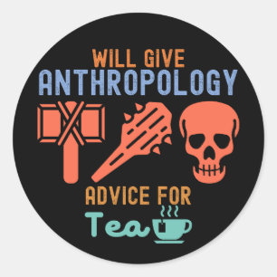 Sticker Rond Donnera des conseils d'anthropologie pour le thé