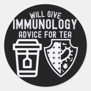 Sticker Rond Donnera des conseils d'immunologie pour le thé