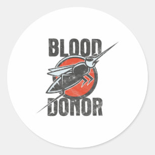 Sticker Rond Donneur de sang amusant