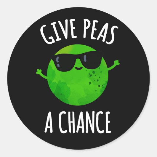 Sticker Rond Donnez aux pois une chance amusante Pois positif P (Devant)