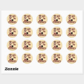 Sticker Rond Donnez-moi des cookies (Feuille)
