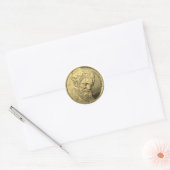 Sticker Rond Donnez-moi l'or (Enveloppe)