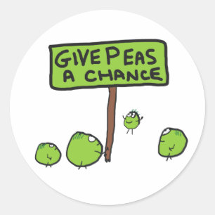 Sticker Rond Donnez Une Chance Aux Pois