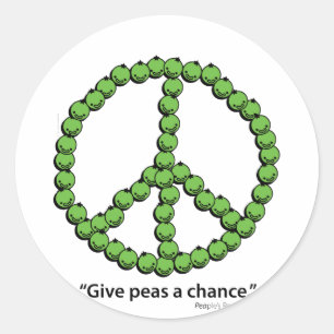 Sticker Rond Donnez Une Chance Aux Pois