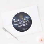Sticker Rond Donnez-vous à Service Romains 12:7 (Enveloppe)