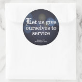 Sticker Rond Donnez-vous à Service Romains 12:7 (Sac)