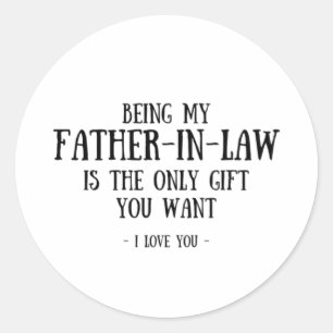 Sticker Rond Dons Amusants En Droit, Cadeaux Pour Les Pères-P