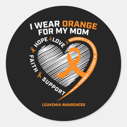 Sticker Rond Dons de fille Leucémie Sensibilisation Mère Leucém (Devant)