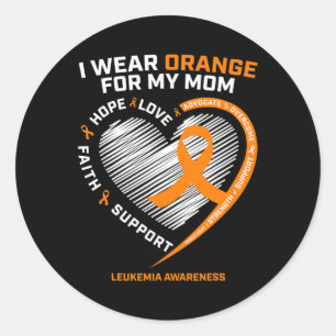 Sticker Rond Dons de fille Leucémie Sensibilisation Mère Leucém