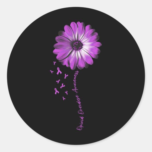 Sticker Rond Dons de sensibilisation aux surdoses d'opioïdes à (Devant)