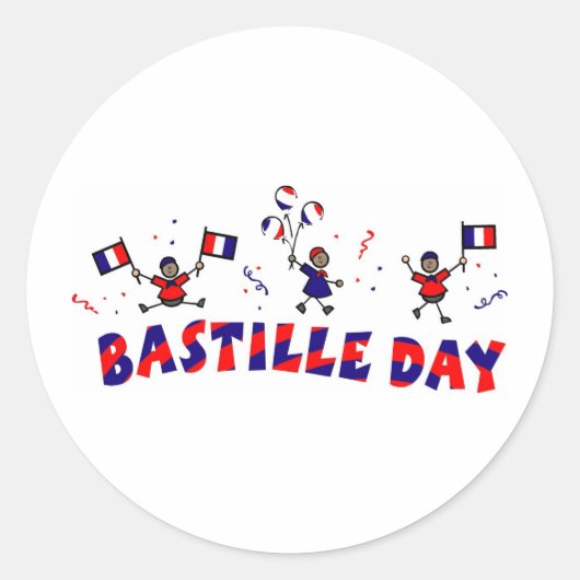 Sticker Rond Dons du 14 juillet et Tee - shirt (Devant)
