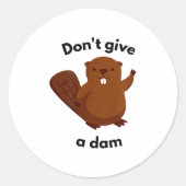 Sticker Rond Don't Give A Dam  (Devant)