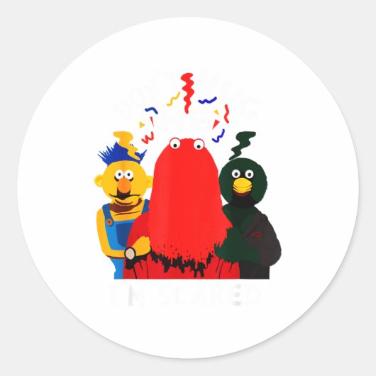 Sticker Rond Don't Hug Me I'm Eds Funny Saying Sarcasm  (Devant)