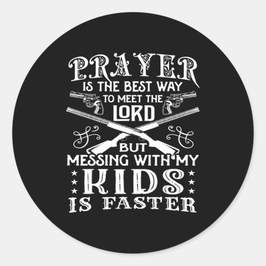 Sticker Rond Don't Mess With My Kids! Mom  (Devant)