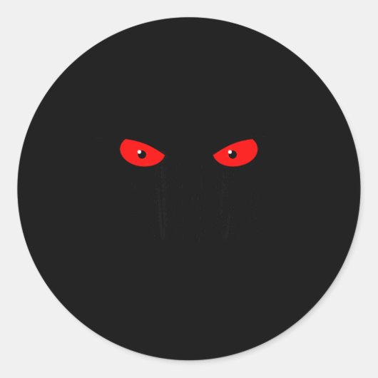 Sticker Rond Don't Push My Buttons_ Red Eyes _ Sarcastic Attitu (Devant)