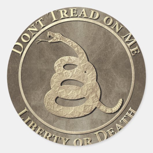 Sticker Rond Don't Tread on Me (Devant)