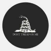 Sticker Rond Dont Tread On Me (Devant)