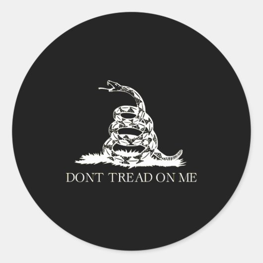 Sticker Rond Dont Tread On Me  (Devant)