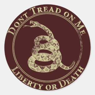 Sticker Rond Don't Tread on Me