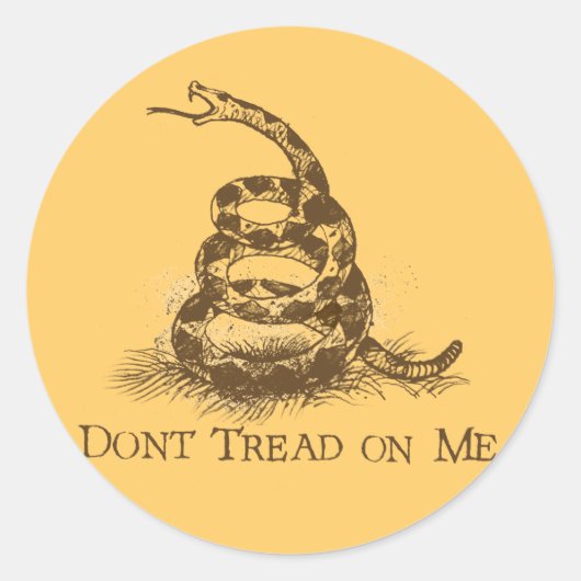 Sticker Rond Don't Tread on Me (Devant)