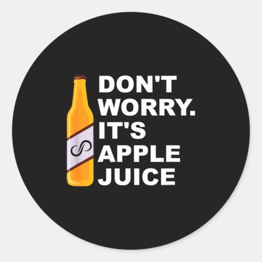Sticker Rond Don't Worry It's Juice Apparel (Devant)