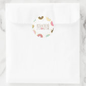 Sticker Rond Donut Anniversaire Topper Enveloppe Seal Doughnut (Sac)