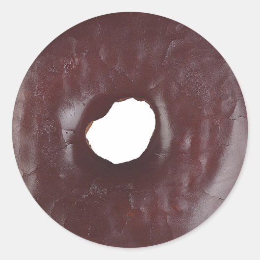 Sticker Rond Donut au chocolat (Devant)