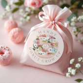 Sticker Rond Donut Augmenter Floraison Fleur Donut Anniversaire