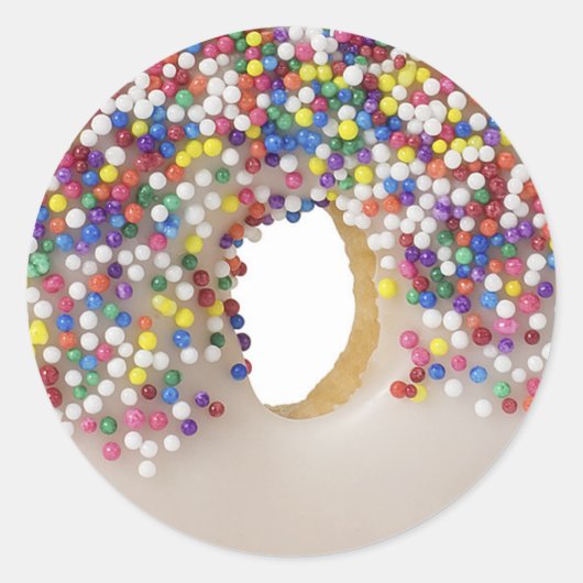 Sticker Rond donut avec paillettes (Devant)