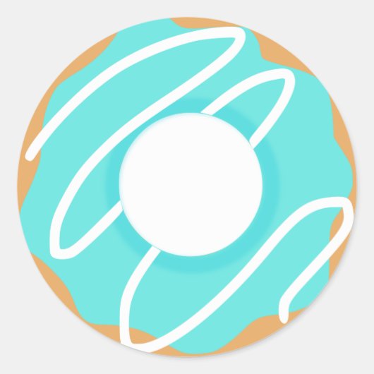 Sticker Rond Donut bleu (Devant)