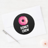 Sticker Rond Donut Crew Donut Fête d'anniversaire Faveurs (Enveloppe)