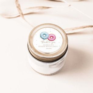 Sticker Rond Donut Genre Révéler Garçon Ou Fille Fête